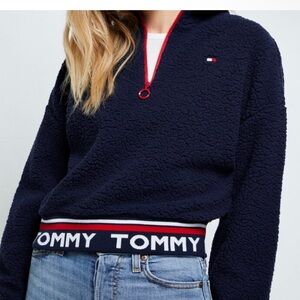Tommy Hilfiger Women's Sherpa Half-Zip Sweatshirt